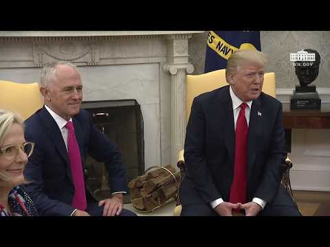 President Trump Participates in a Meeting with Prime Minister Turnbull