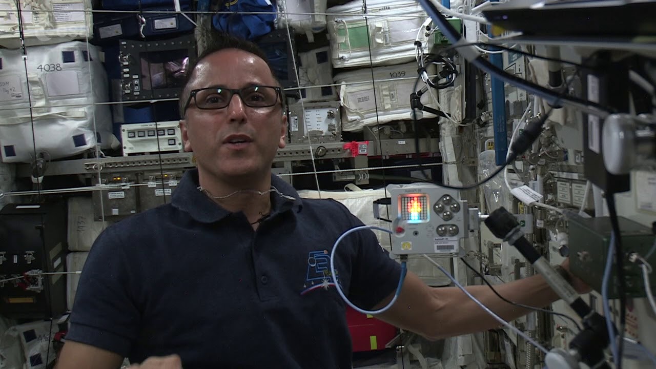 Joe Acaba and Astro Pi anniversary greeting for Columbus