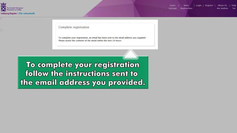 Lobbying Register Create