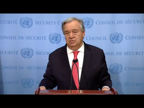 UN chief on the situation in Syria and on tackling sexual harassment – Media Stakeout (2 Feb 2018)