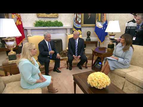 President Trump and The First Lady Meet with Prime Minister Netanyahu and Mrs Netanyahu