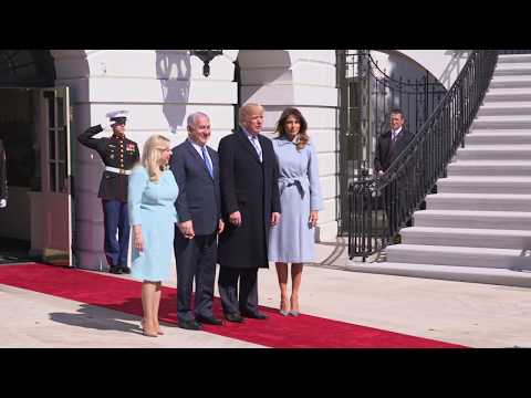 President Trump and First Lady Melania Trump Welcome PM Netanyahu and Mrs. Netanyahu