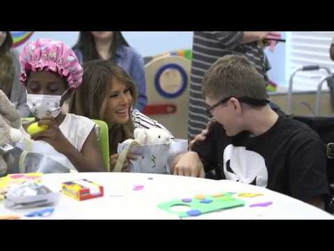 First Lady Melania Trump Visits Children’s Hospital at St. Mary’s Medical Center