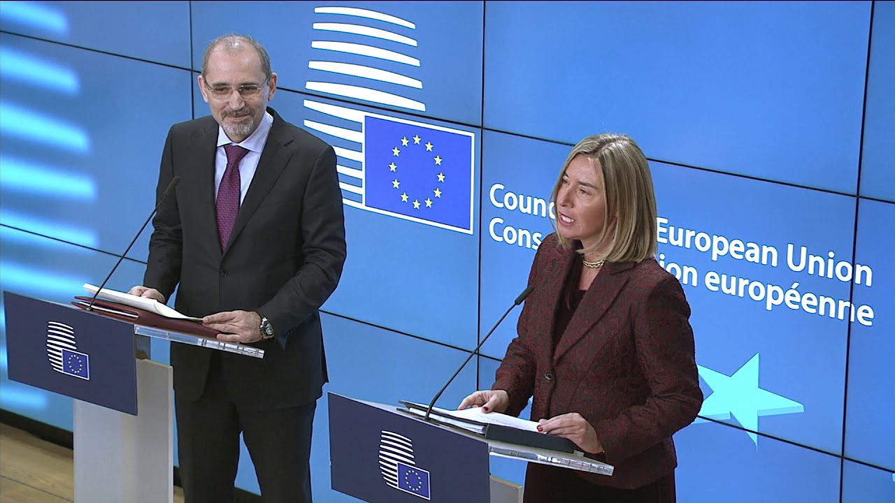 26/02/18 Federica Mogherini and Jordanian Foreign Minister Ayman Al Sa…
