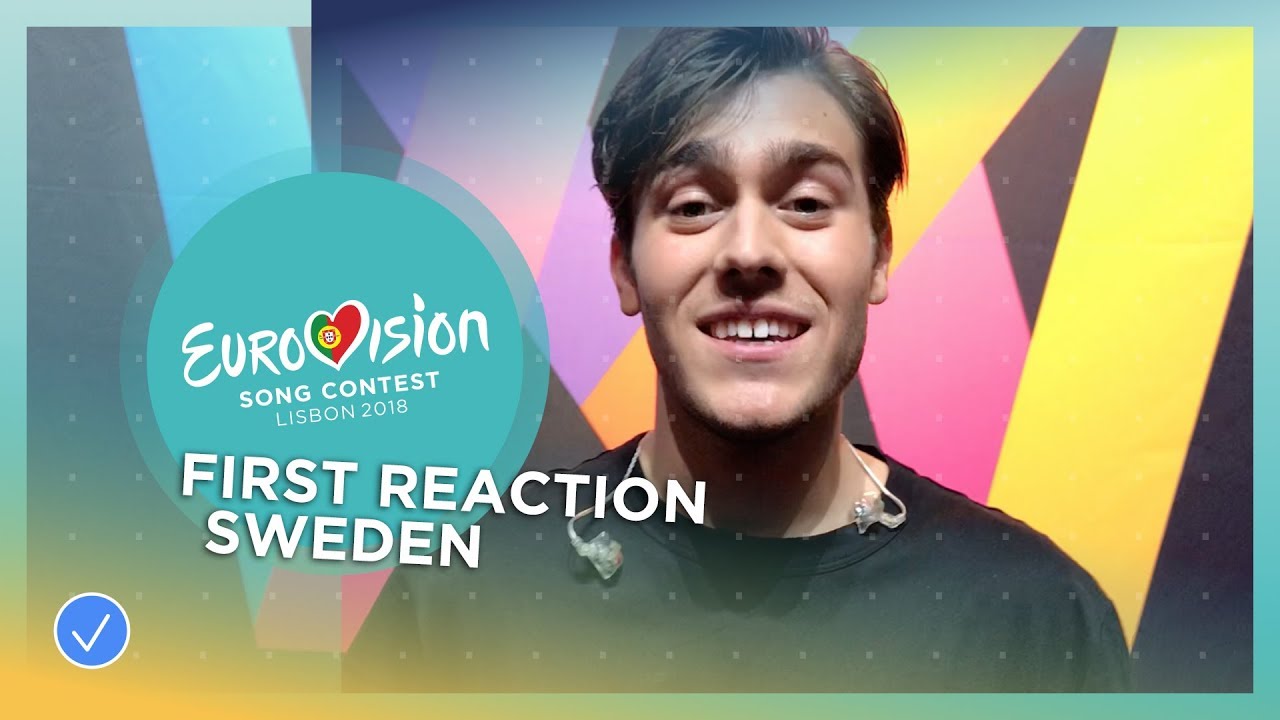 First reaction of Benjamin Ingrosso from Sweden after winning Melodife…