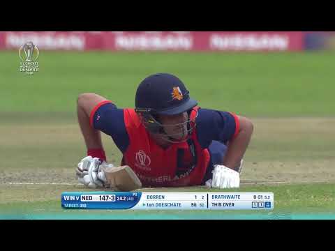 CWCQ: Peter Borren run out on a free hit!