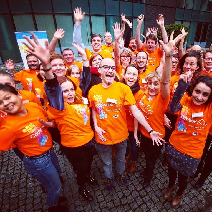 #Coding is fun ?
 #CodeWeek Ambassadors met in Brussels to …
