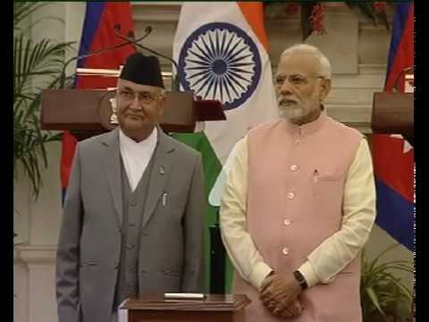 PM Modi & Nepal’s PM KP Oli at the Joint Press Statement & inauguration of Development Projects
