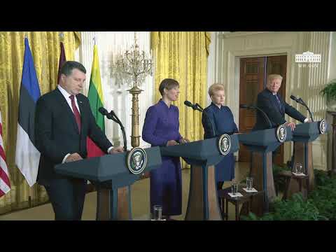 President Trump Hosts a Joint Press Conference with the Baltic States Heads of Government