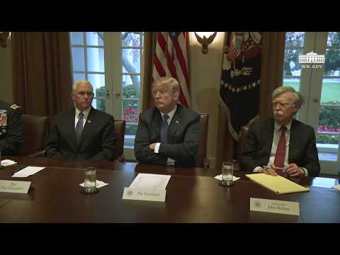 President Trump Receives a Briefing from Senior Military Leadership