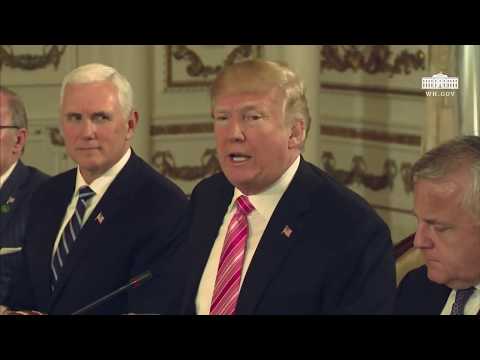 President Trump has a Working Lunch with the Prime Minister of Japan