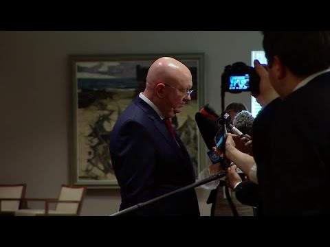 Vassily Nebenzia (Russian Federation) on the Situation in Syria – Media Stakeout (14 April 2018)