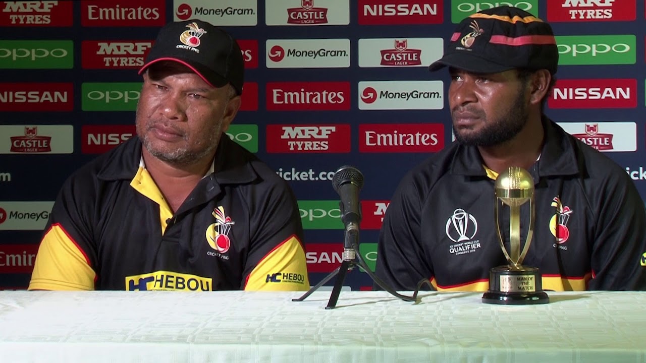 CWCQ :  PNG  man of the match Tony Ura and assistant coach John Ovia 8th…