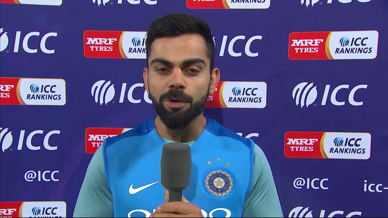 Virat Kohli thanks all India fans after being presented the ICC Test Mac…
