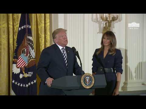 President Trump Participates in the Celebration of Military Mothers and Spouses Event