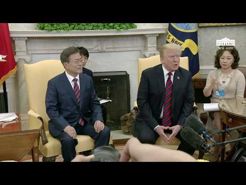 President Trump Meets with the President of the Republic of Korea