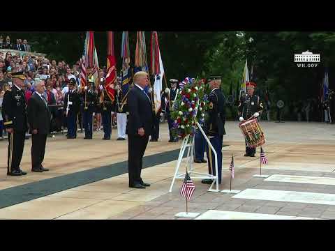 President Trump Participates in a Memorial Day Wreath Laying Ceremony