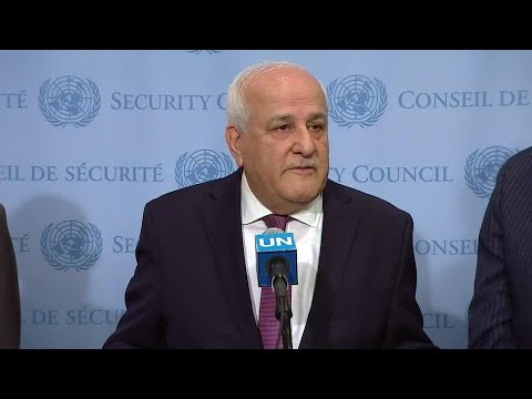 Riyad H. Mansour (Palestine) on the situation in Palestine – Media Stakeout (27 April 2018)