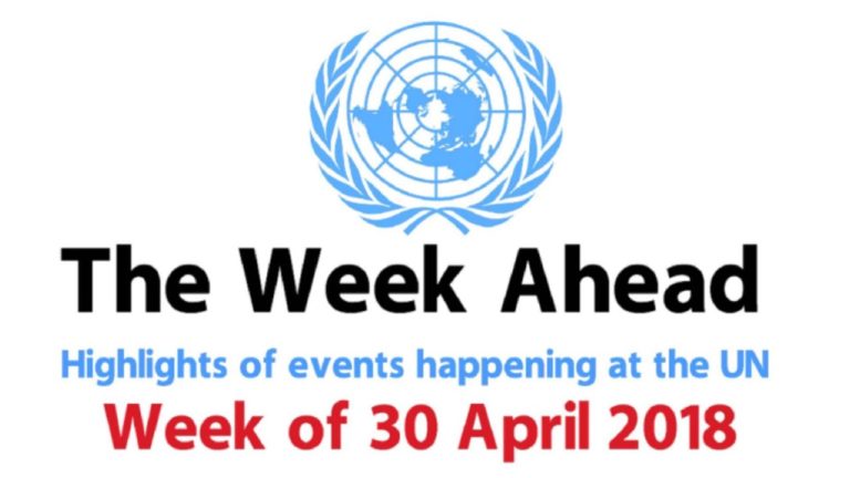 The Week Ahead – starting 30 April 2018