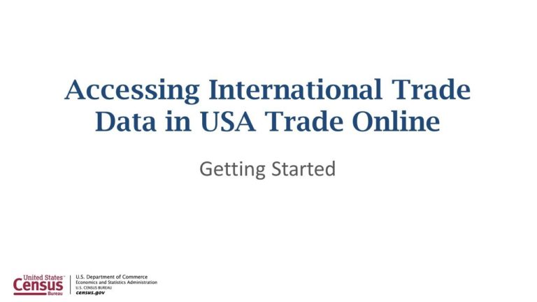 “USA Trade Online” Introduction: Getting Started