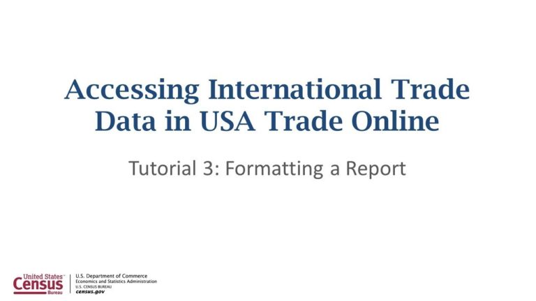 “USA Trade Online” Tutorial 2: How do I find a commodity code?