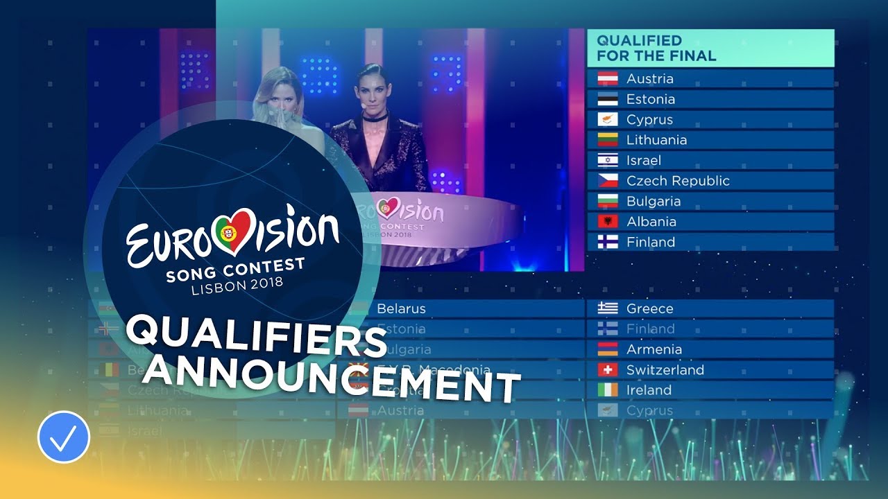 The qualifiers announcement of the first Semi-Final of the 2018 Eurovi…