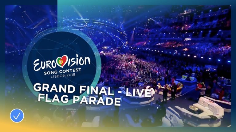 The flag parade with the Beatbombers at the Grand Final of the 2018 Eu…