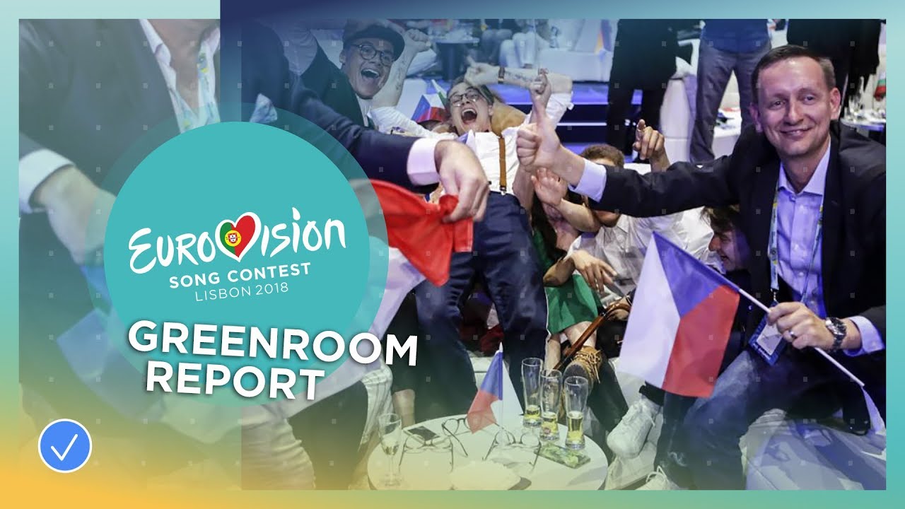Emotions in the greenroom during the first Semi-Final of the 2018 Euro…