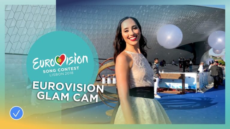 Eurovision stars pose in front of the GLAM CAM