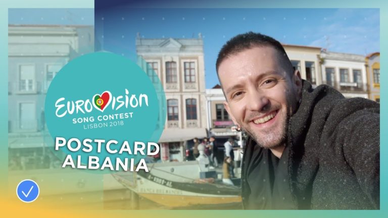 Postcard of Eugent Bushpepa from Albania – Eurovision 2018