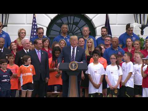 President Trump Delivers Remarks and Participates in the White House Sports and Fitness Day