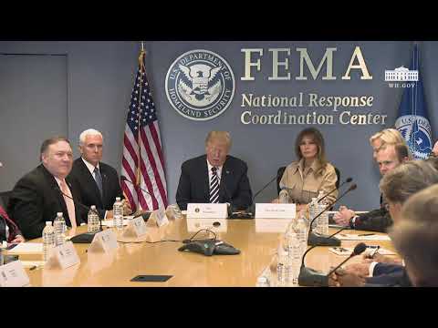 President Trump and Vice President Pence Attend the 2018 Hurricane Briefing at FEMA HQ