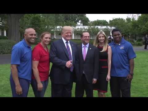 Herschel Walker at the White House Sports and Fitness Day