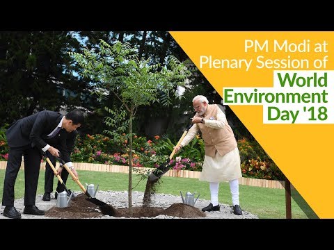 PM Modi addresses the Plenary Session of World Environment Day in Delhi