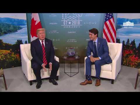 President Trump Participates in an Expanded Bilateral Meeting with the Prime Minister of Canada