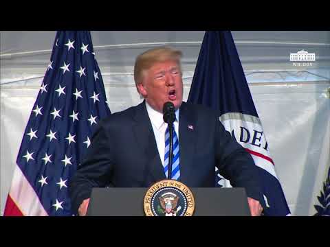 President Trump Participates in the U S Coast Guard Change of Command Ceremony