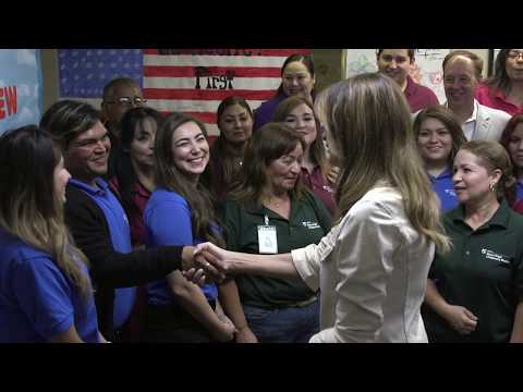 First Lady Melania Trump Visits Texas