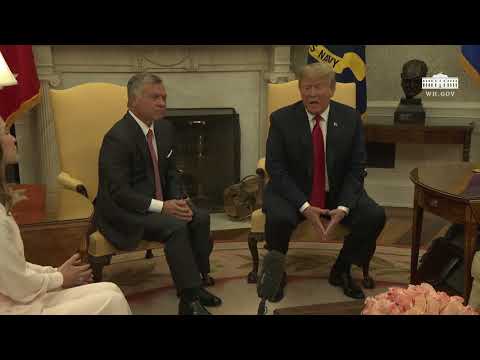 President Trump and The First Lady Meet with the King and Queen of Jordan