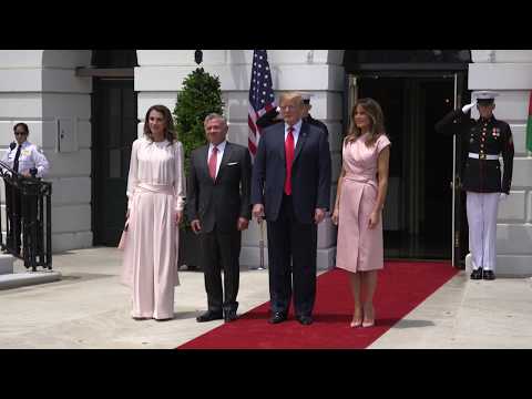 President and the First Lady Welcome the King and Queen of the Hashemite Kingdom of Jordan