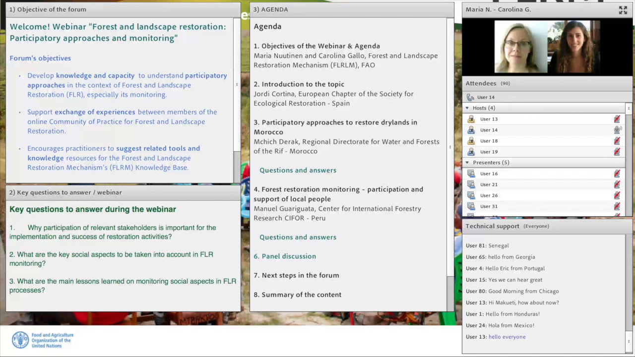 Webinar introduction “Forest and landscape restoration, participatory a…
