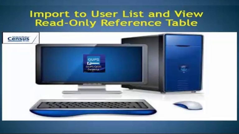 LUCA-GUPS 2: Import to User List and Read Only Reference Table