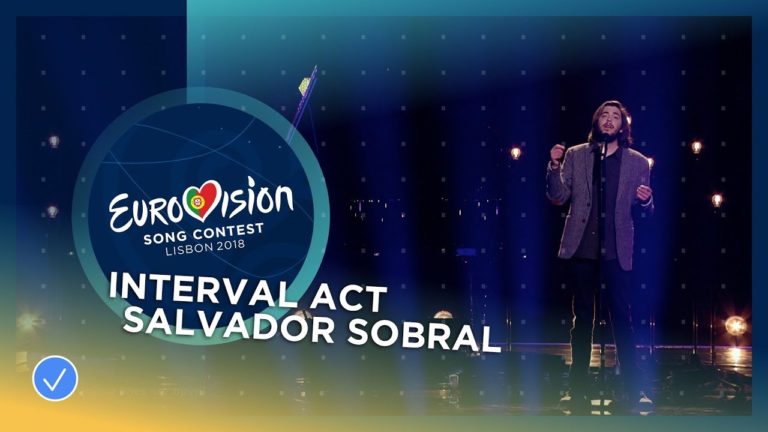 Salvador Sobral performs with Caetano Veloso at the Grand Final of the…