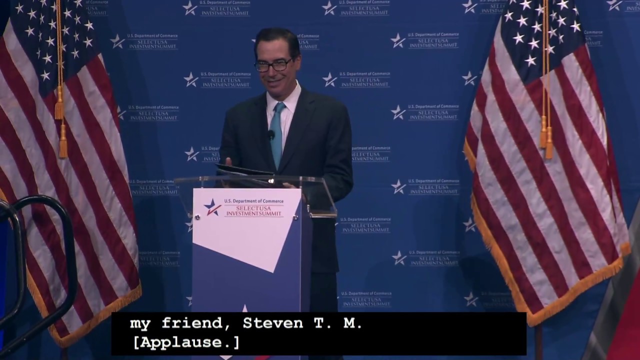 Secretary Mnuchin on Tax and Regulatory Reform: SelectUSA Investment Sum…
