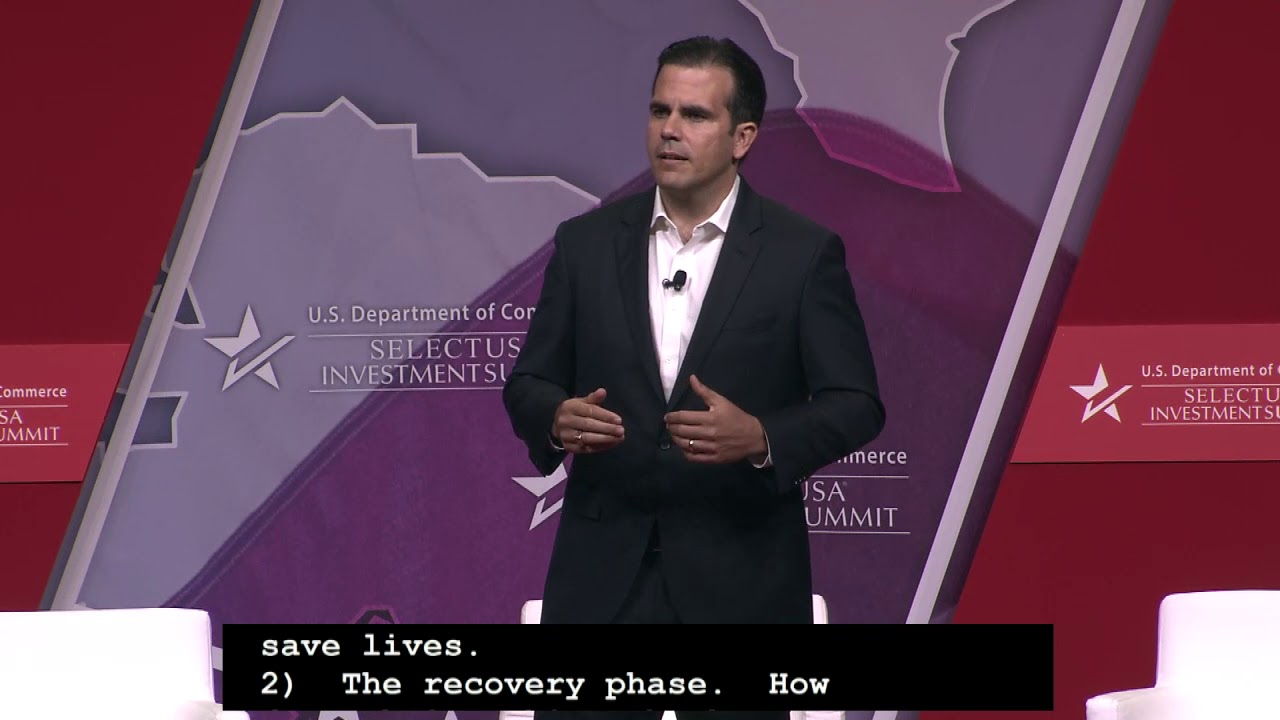 Governor Rosello of Puerto Rico: SelectUSA Investment Summit 2018
