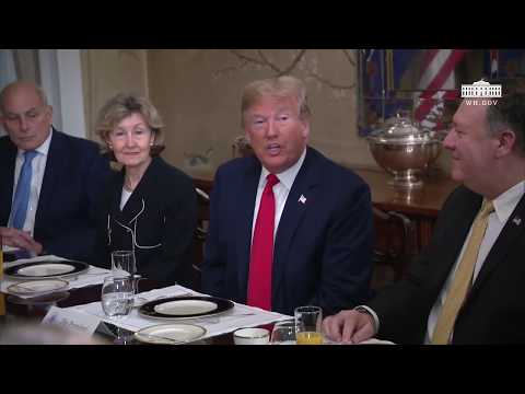 President Trump Participates in a Bilateral Breakfast with the Secretary General of NATO