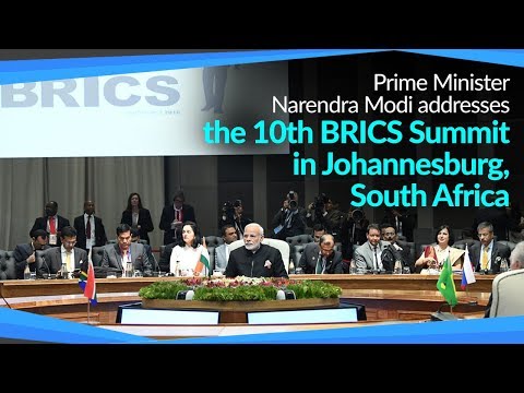 PM Modi addresses the 10th BRICS Summit in Johannesburg, South Africa
