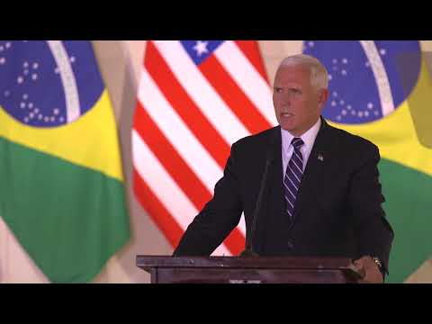 Vice President Mike Pence Meets with the President of Brazil