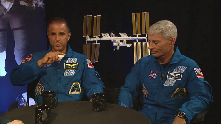 NASA Administrator Bridenstine Chats with Astronauts Acaba and Vande H…