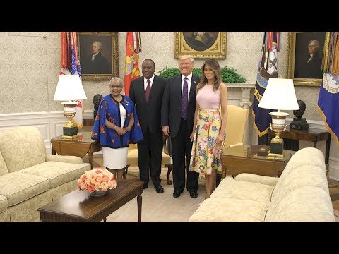President Trump and the First Lady Welcome President Kenyatta and Mrs. Kenyatta
