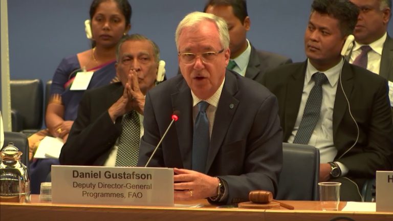 Daniel Gustafson da Silva addresses the opening of the 6th World Forest…